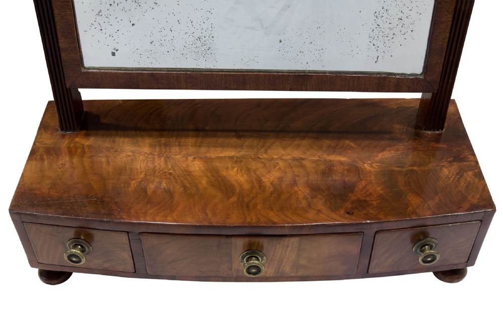 A Georgian Oval mahogany dressing table Mirror View XIII