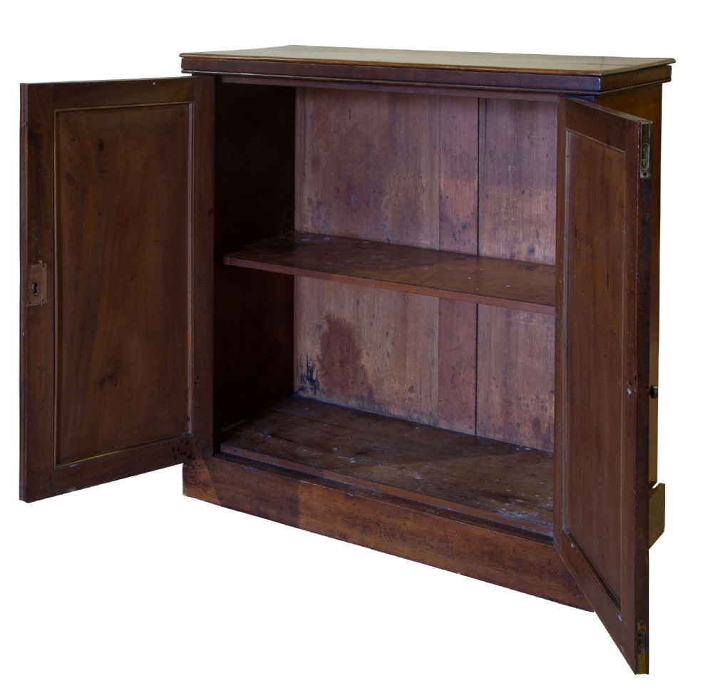 A late Victorian mahogany two door cupboard View II