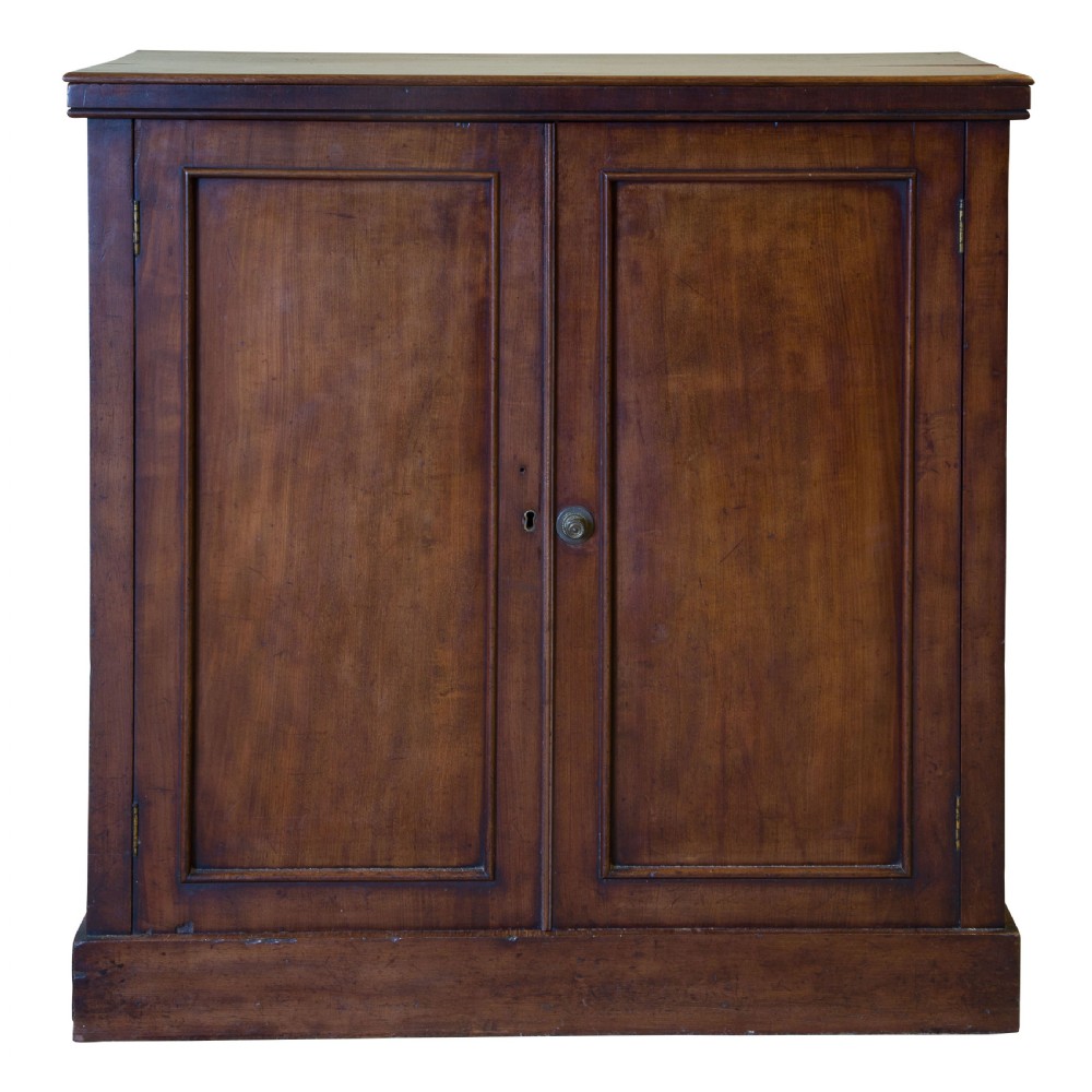 A late Victorian mahogany two door cupboard View III