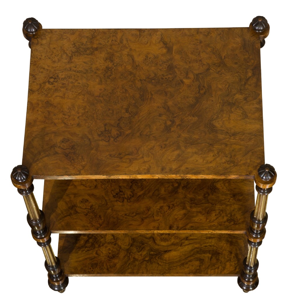 Burr Walnut & Gilt Etagere c1850 View IV