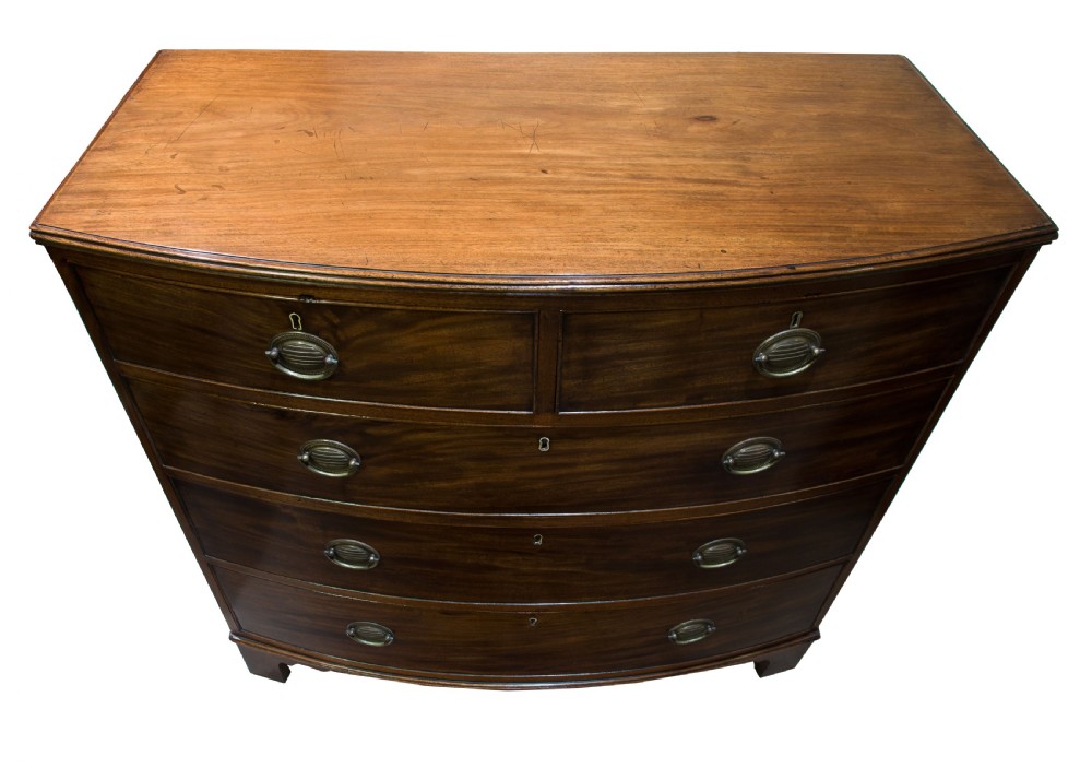 George III Mahogany Bow Front Chest View V