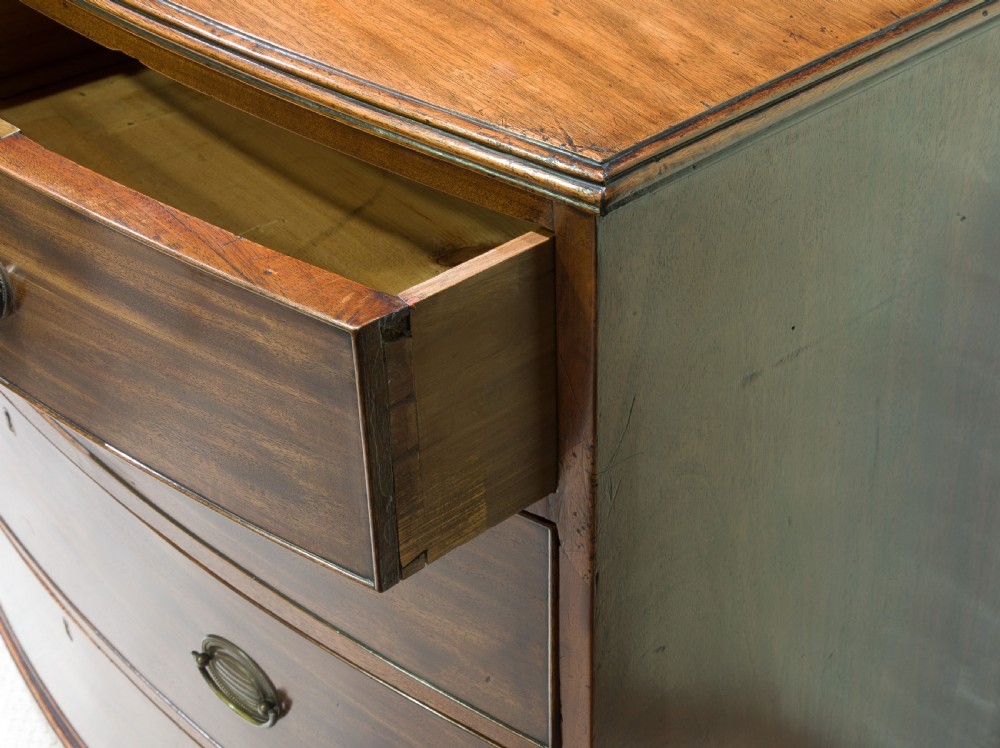 George III Mahogany Bow Front Chest View VI
