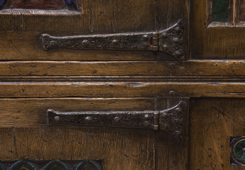 Arts & Craft Ipswich Oak Gothic Revival Cupboard View VII