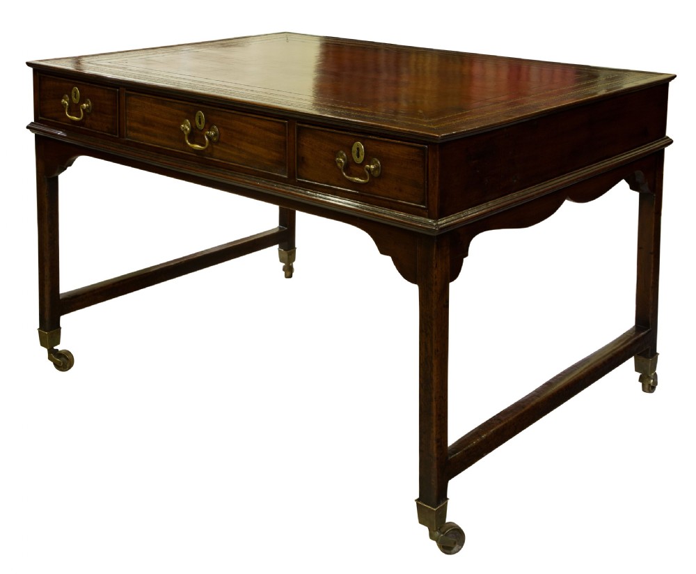 George III Three Drawer County House Writing Table