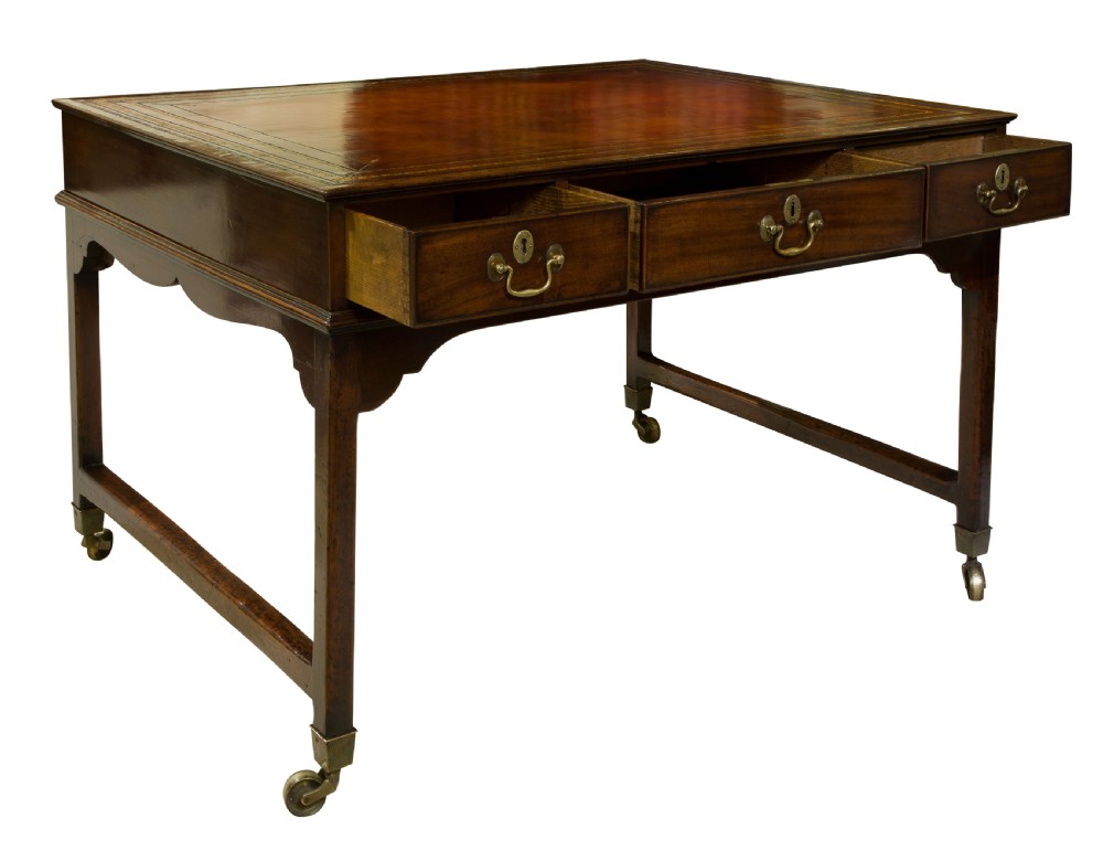 George III Three Drawer County House Writing Table View II
