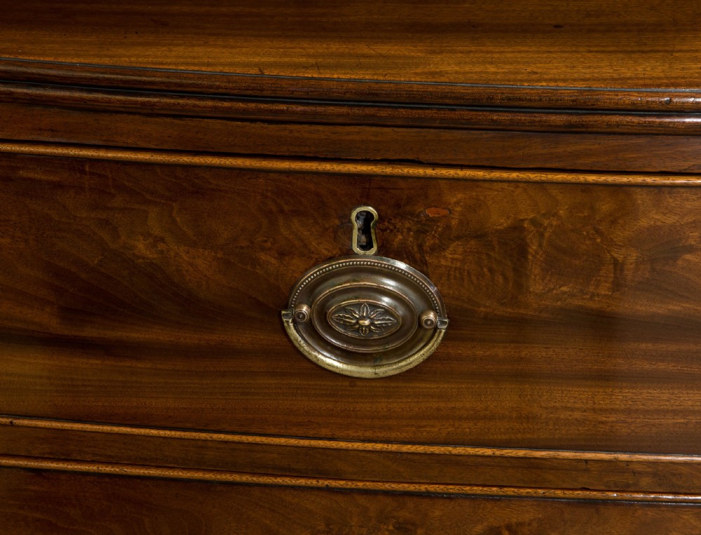 George III Mahogany Bow Fronted Chest of Drawers View VIII