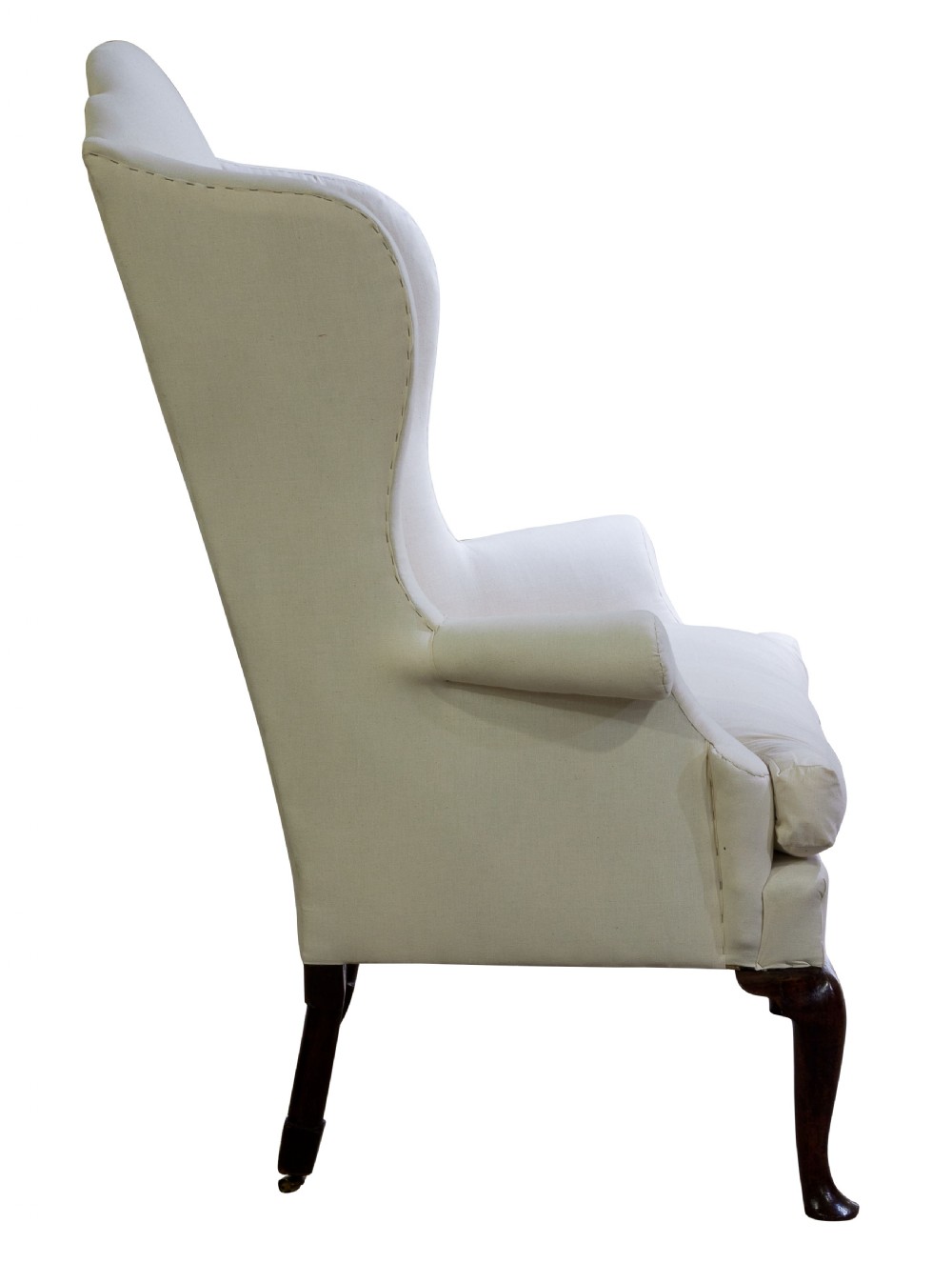 A finely drawn Queen Anne walnut wing armchair c1710 View III