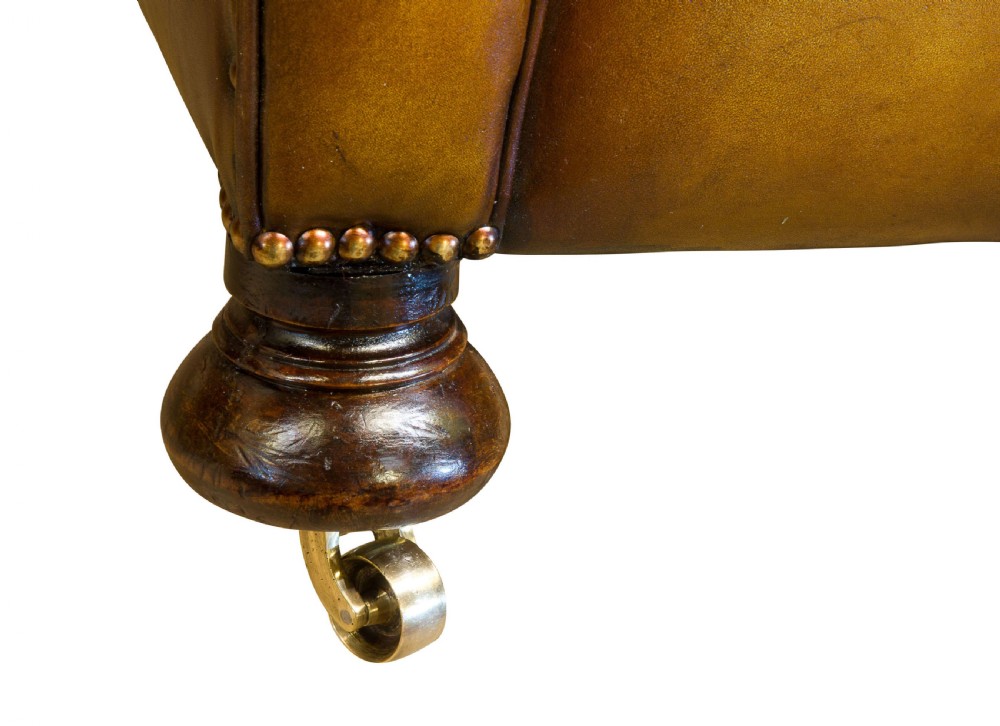 Pair of leather club chairs c1890 View VII