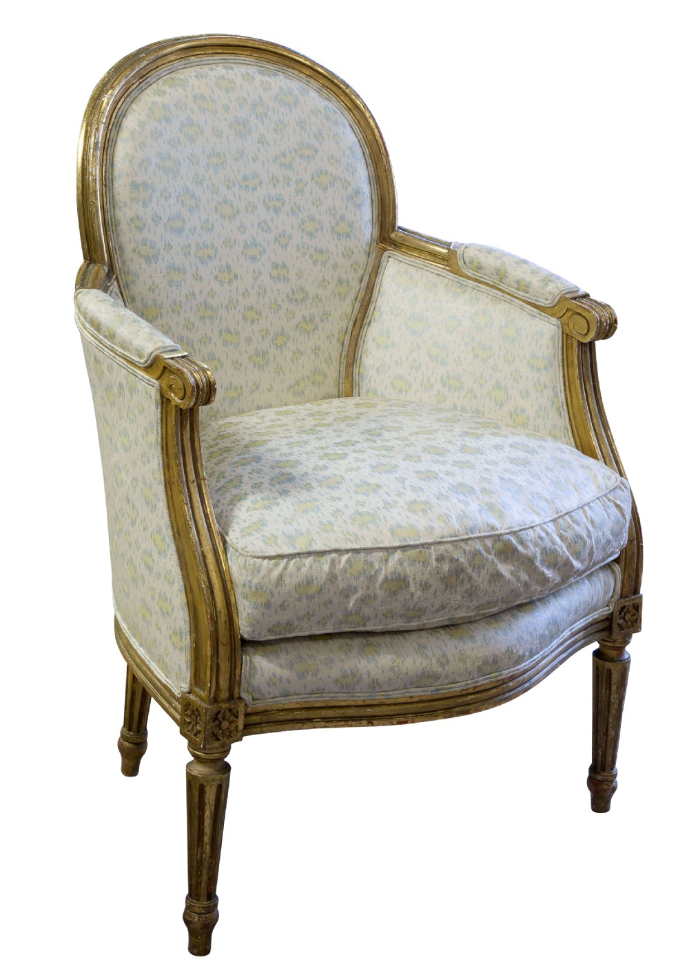 Pair of French gilded armchairs View II