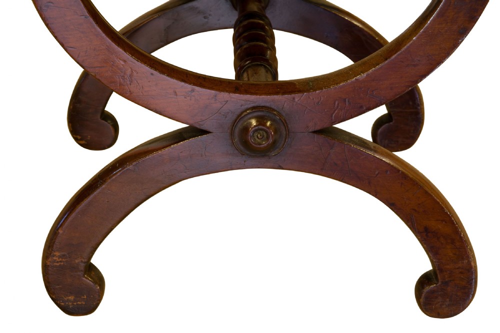Mahogany X frame stool View VI