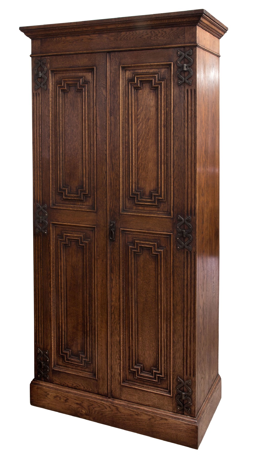 Panelled Oak Hall Cabinet