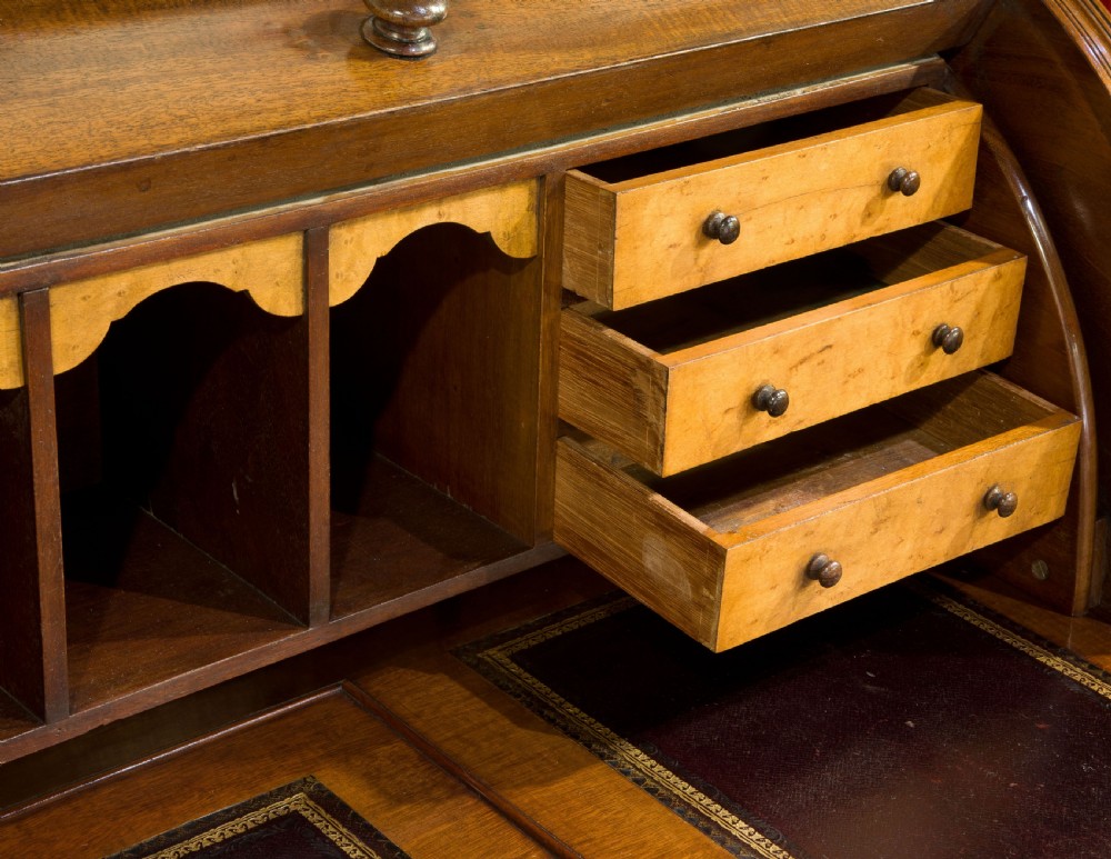 Victorian Mahogany Cylinder Desk View VI