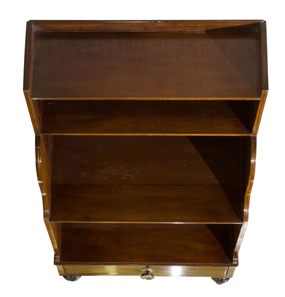 A pair of mahogany George III style waterfall bookcases View V