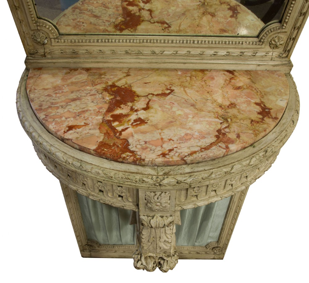 19th Century French Painted Louis XVI Console View V