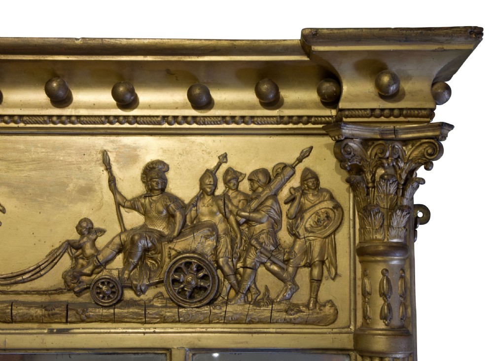 A gilded 19thC Overmantle Mirror  View III