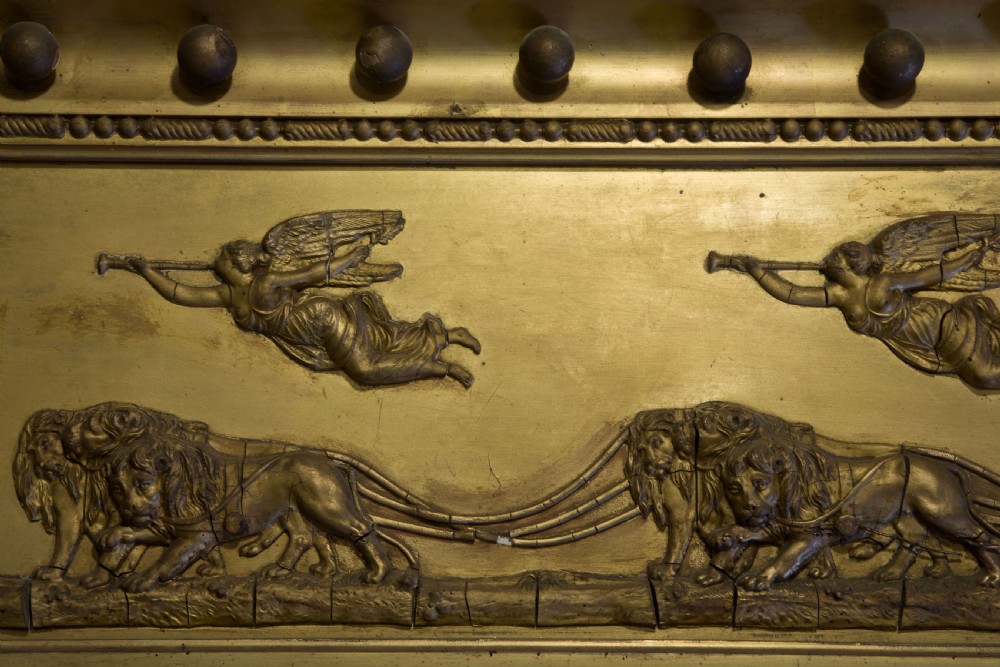 A gilded 19thC Overmantle Mirror  View IV
