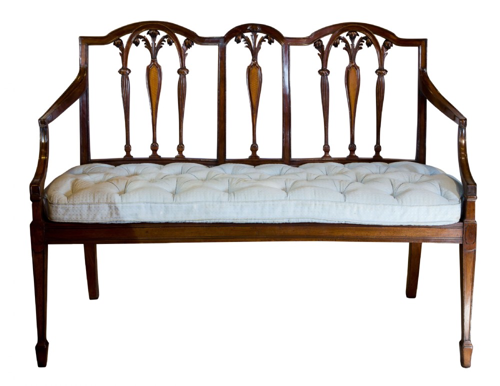 A Mahogany Hepplewhite style chair back sofa