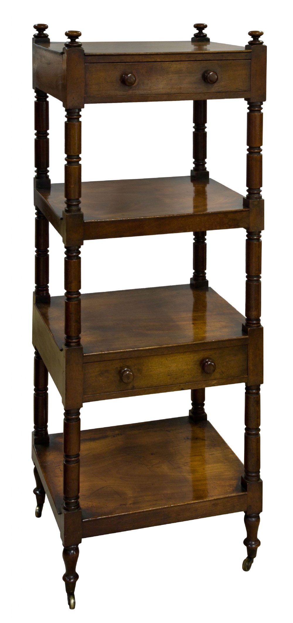 A William IV 4 tier mahogany Wotnot