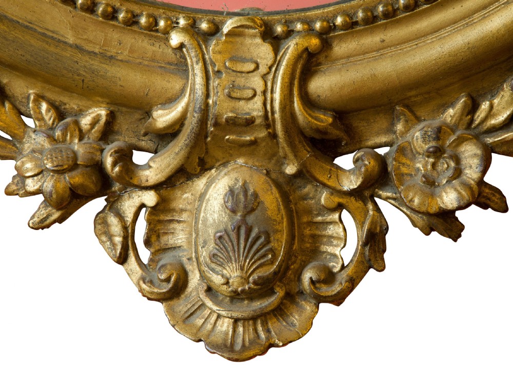 An Oval French 19thC Bevelled Mirror View V