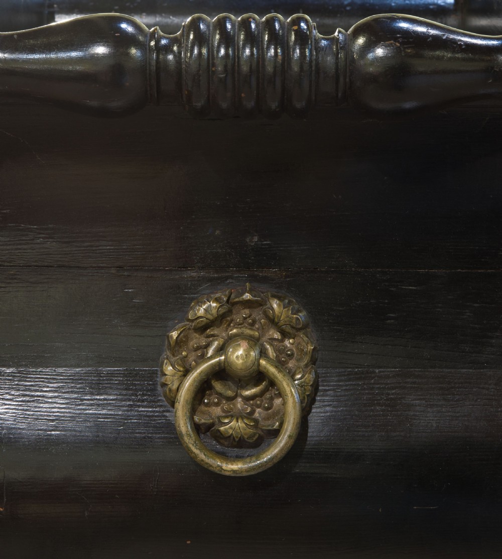 A Late 19thC Ebonised Canterbury with brass grill front View VII