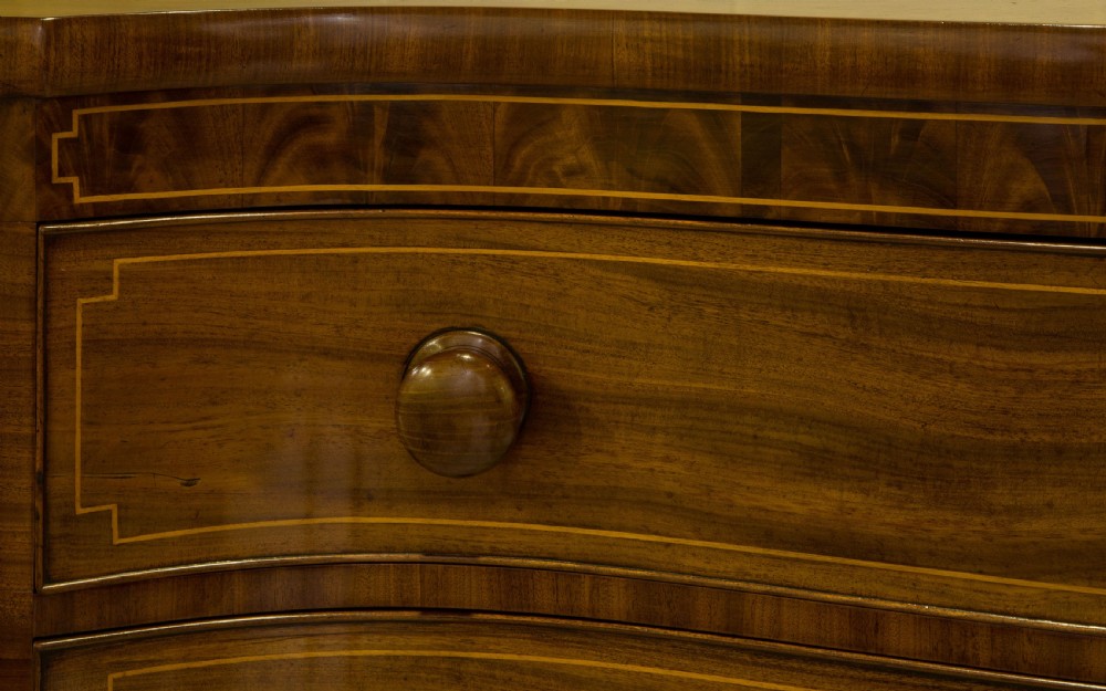 George III Mahogany & Satinwood chest of drawers View VI