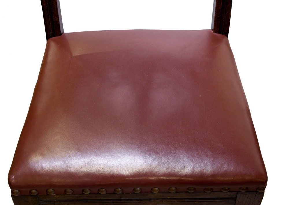 Set of 6 carved Oak chairs View X