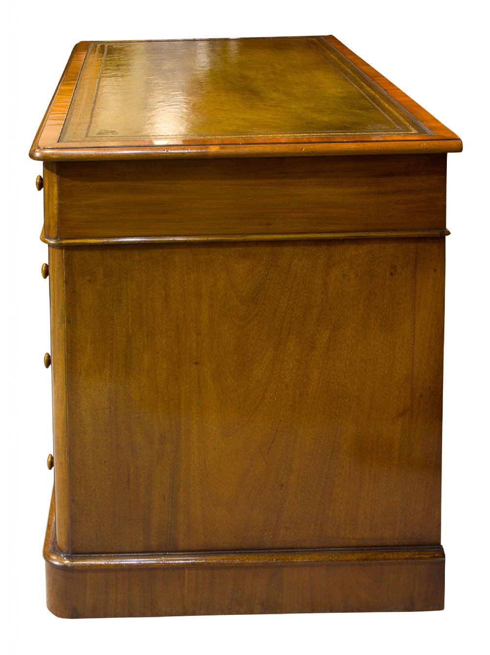 An Edwardian Mahogany Pedestal desk View IV