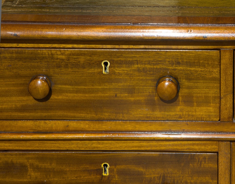An Edwardian Mahogany Pedestal desk View VI