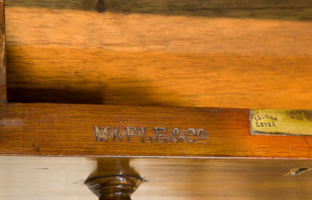 An Edwardian Mahogany Pedestal desk View VIII