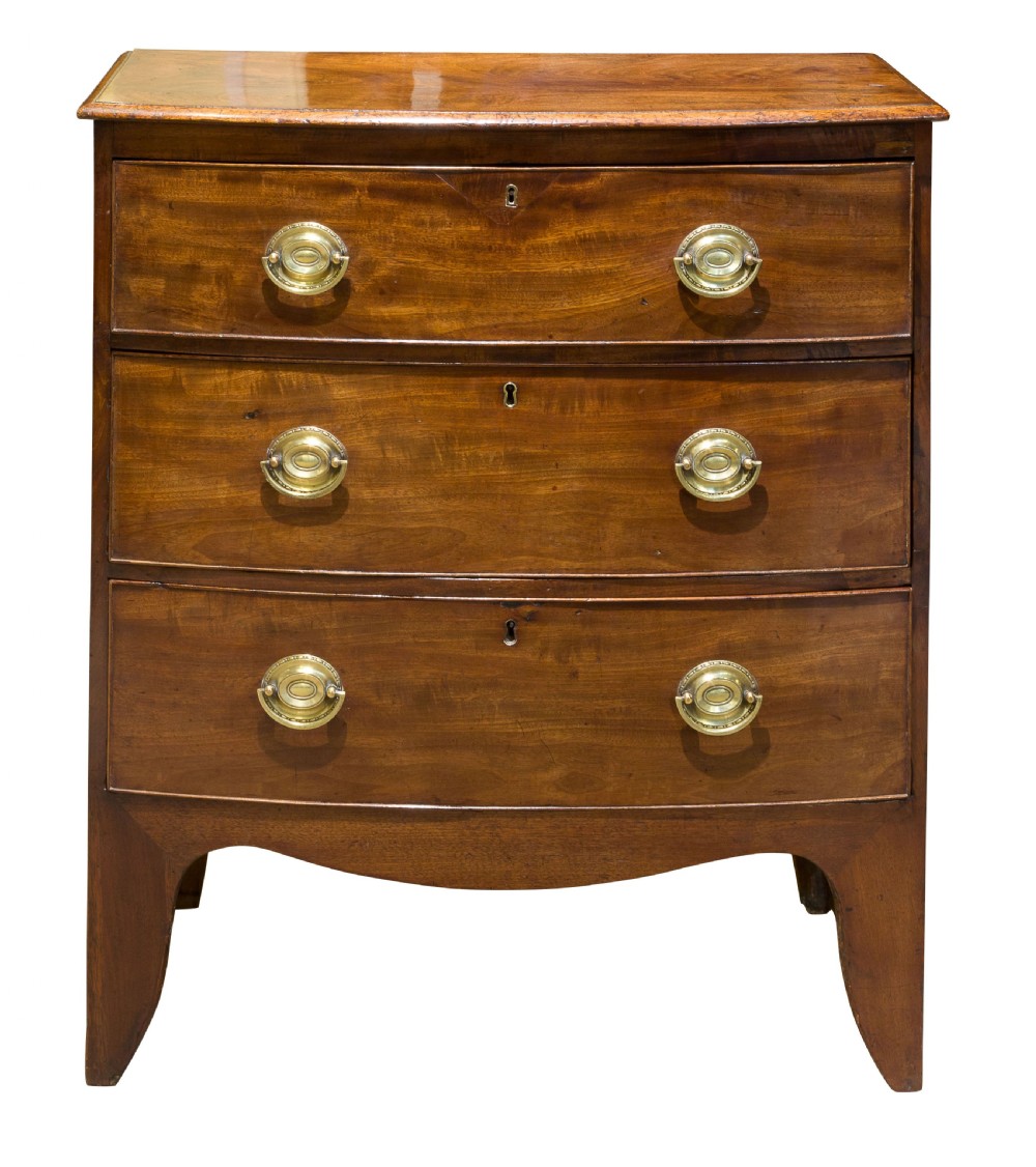 Georgian bow fronted Chest of Drawers View III