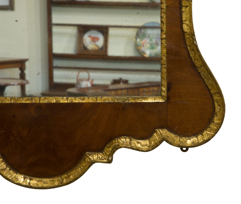 Georgian Walnut and Gilt Mirror View V