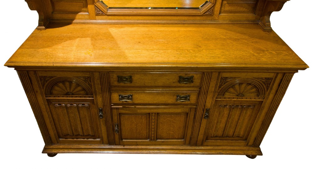 Oak mirror back Sideboard View IV