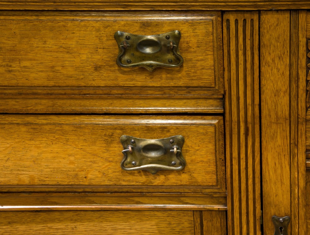 Oak mirror back Sideboard View IX