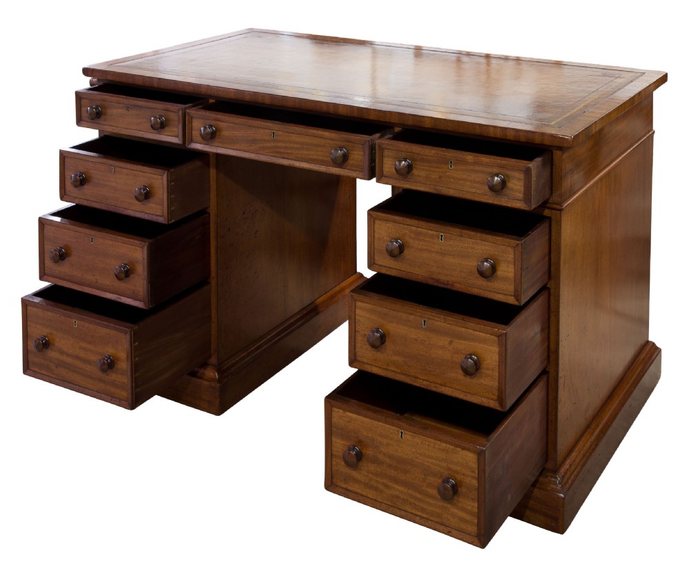 Mahogany Pedestal desk View II