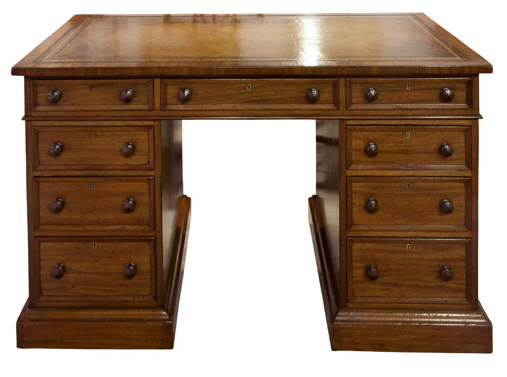 Mahogany Pedestal desk View III