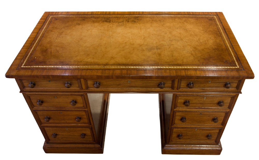 Mahogany Pedestal desk View IV