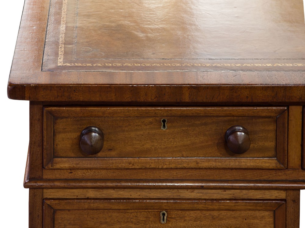 Mahogany Pedestal desk View VIII