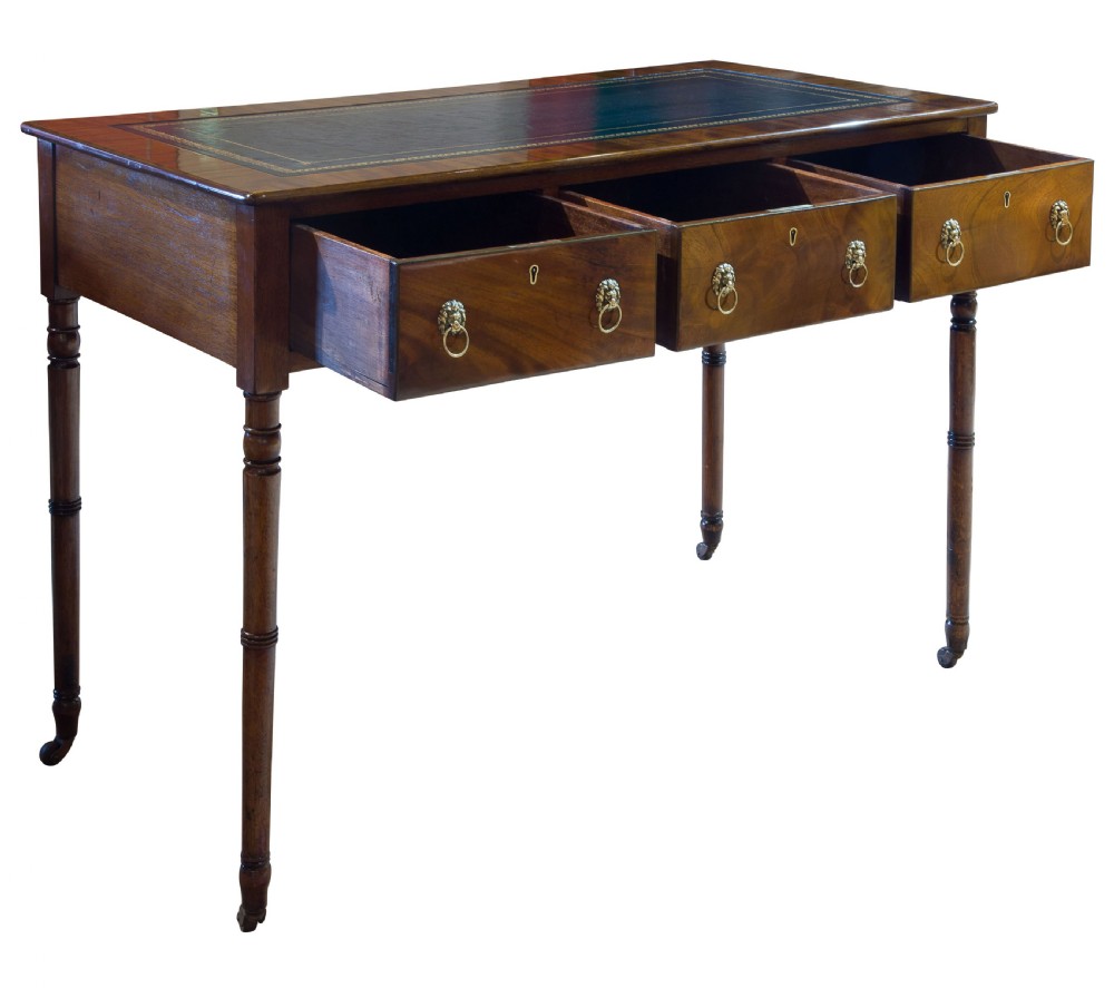 A Regency Period Three Drawer Writing Table View II