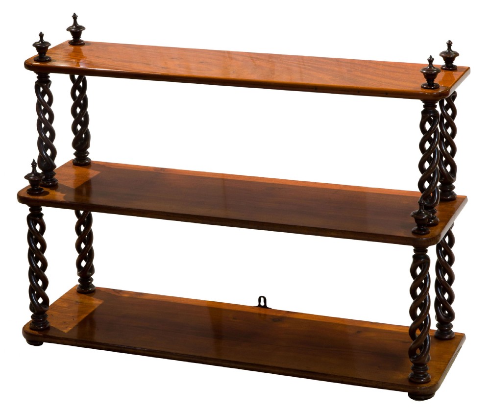 A Fine 3 Tier Mahogany set of Wall Shelves