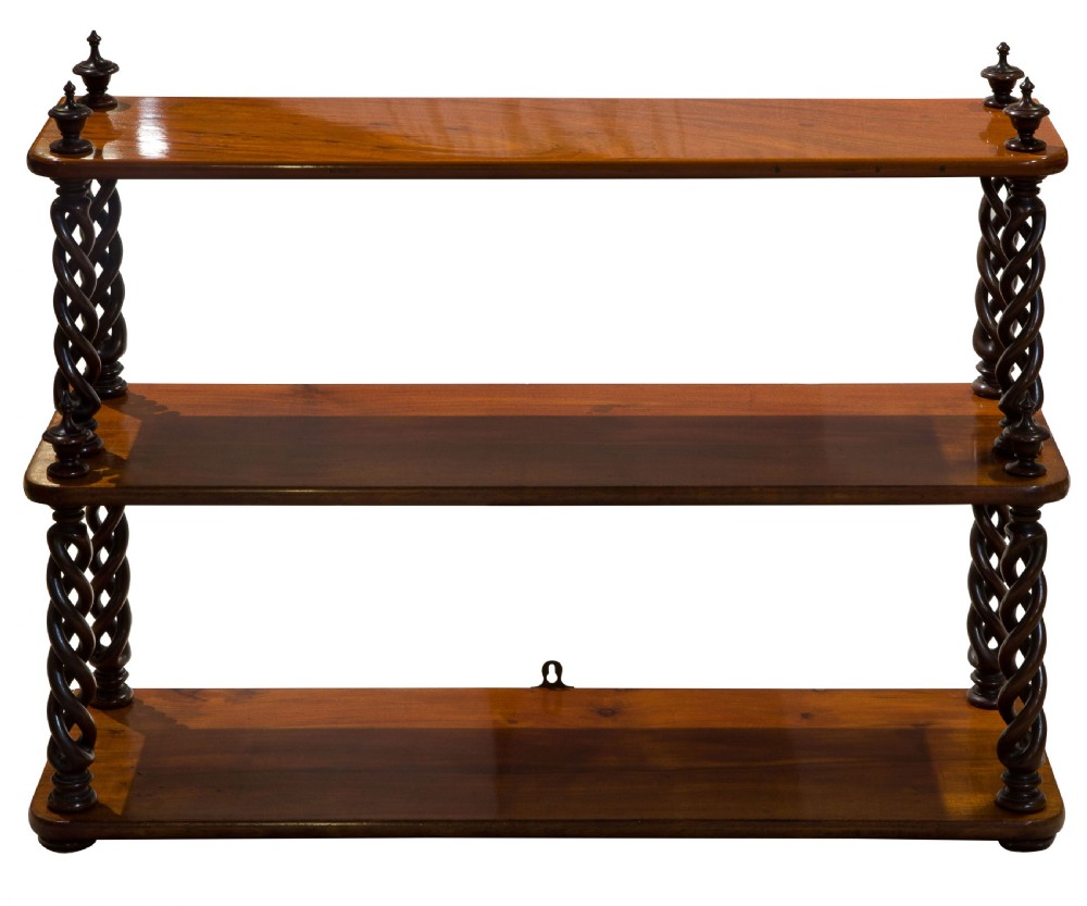 A Fine 3 Tier Mahogany set of Wall Shelves View II