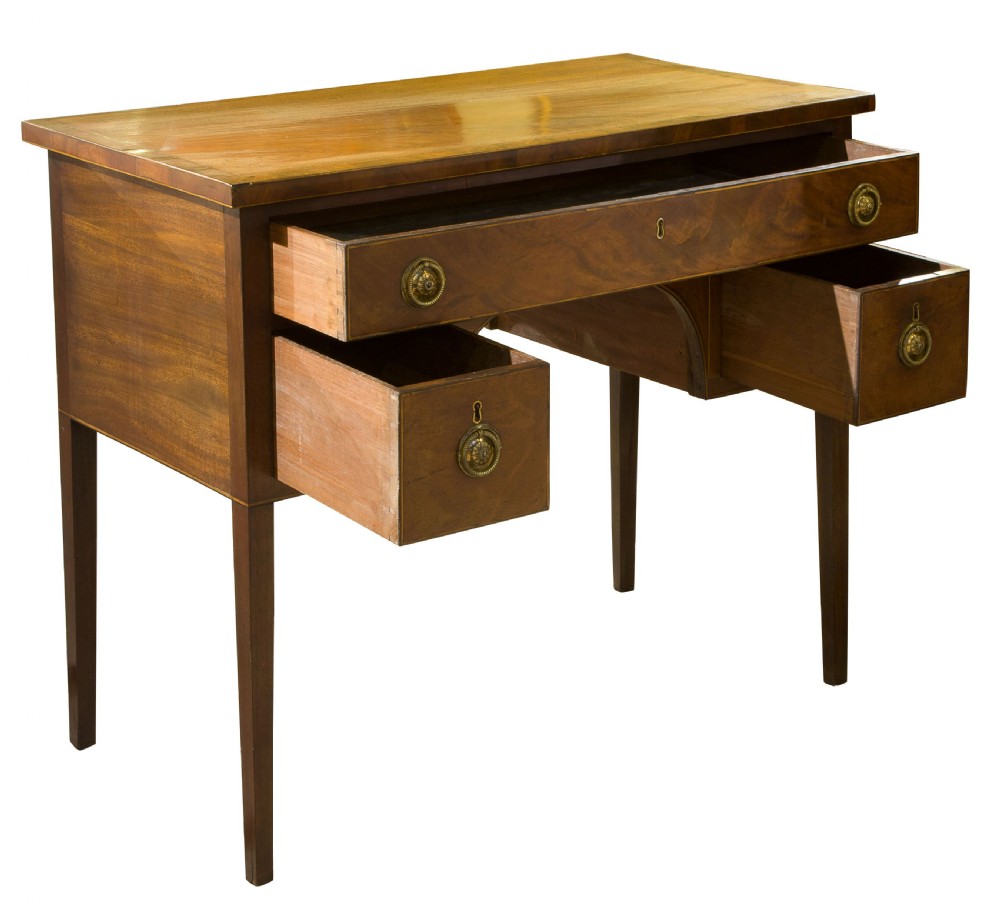 George III Mahogany Knee Hole Dressing Table View II