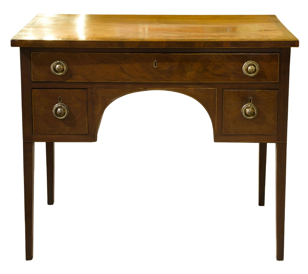 George III Mahogany Knee Hole Dressing Table View III