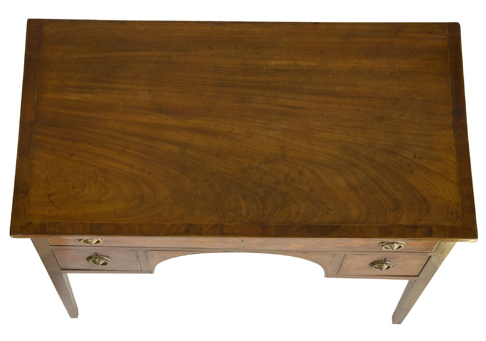 George III Mahogany Knee Hole Dressing Table View V
