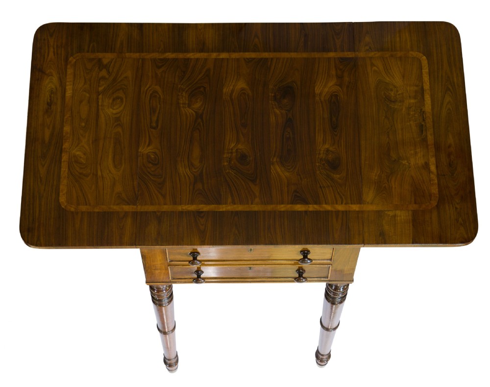 A Rare Regency Kingwood Pembroke Work Table View III