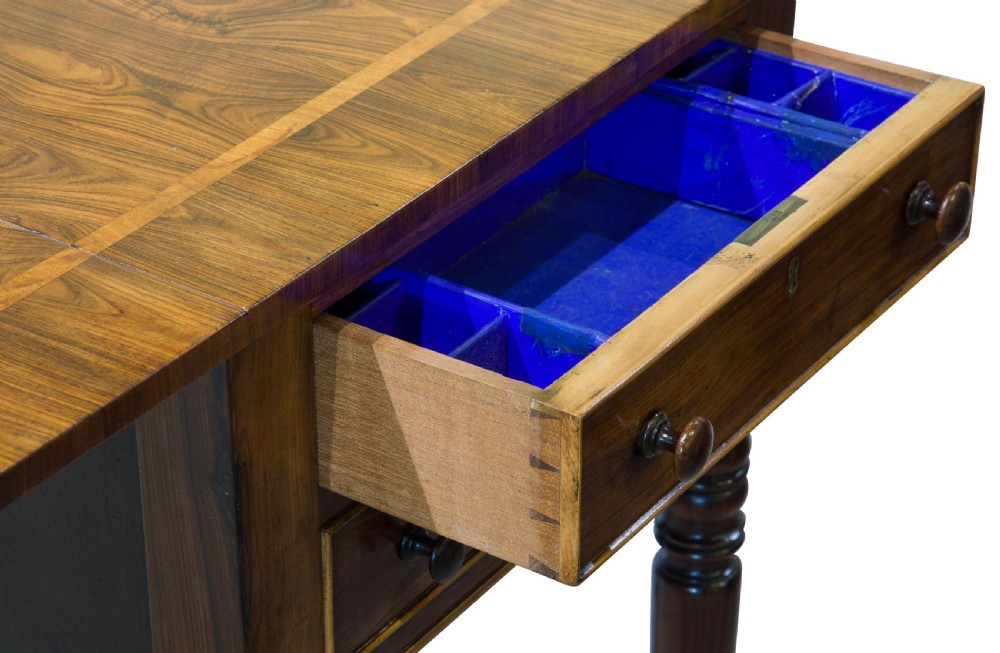 A Rare Regency Kingwood Pembroke Work Table View IV