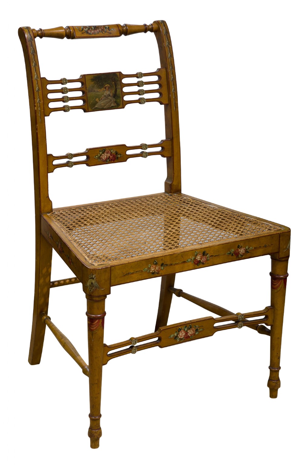 Sheraton Revival painted chair