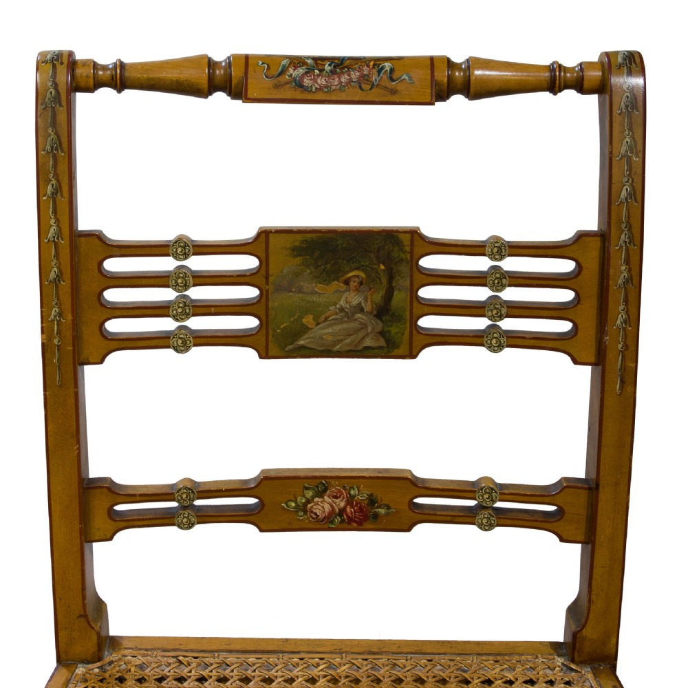 Sheraton Revival painted chair View IV