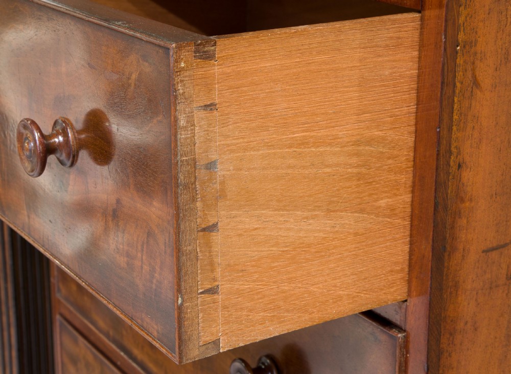 Mid 19thC Tall Mahogany Chest of Narrow Proportion View VIII