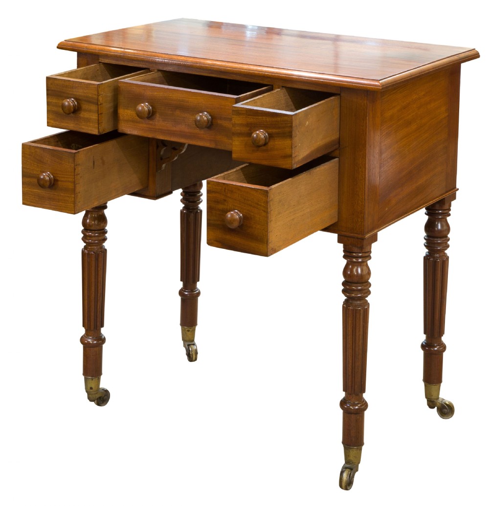 Exceptionally Small Five Drawer Side Table View II