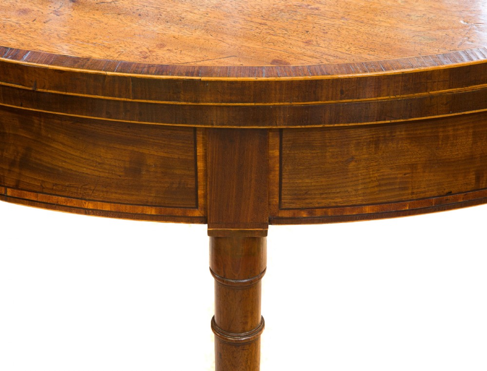 18thMahogany Demi Lune Tea Table View VIII